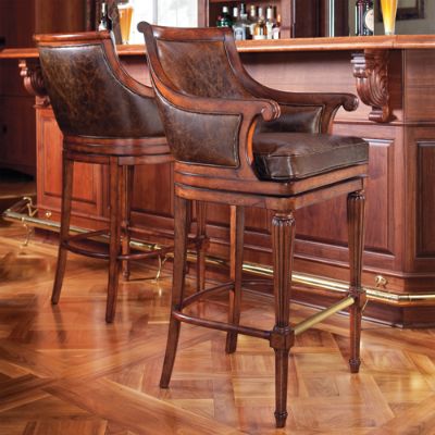 Frontgate leather 2025 bar stools