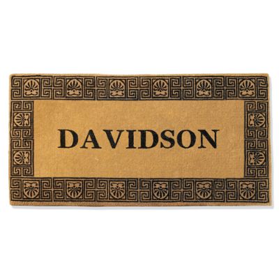 Personalized Greek Key Door Mat Frontgate