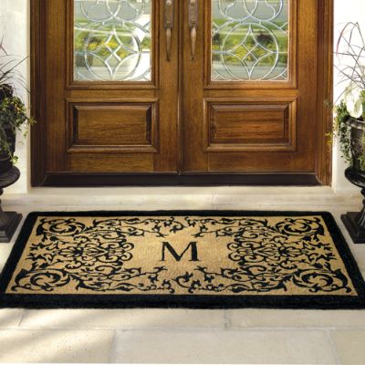 Courtyard Coco Monogrammed Door Mat Frontgate